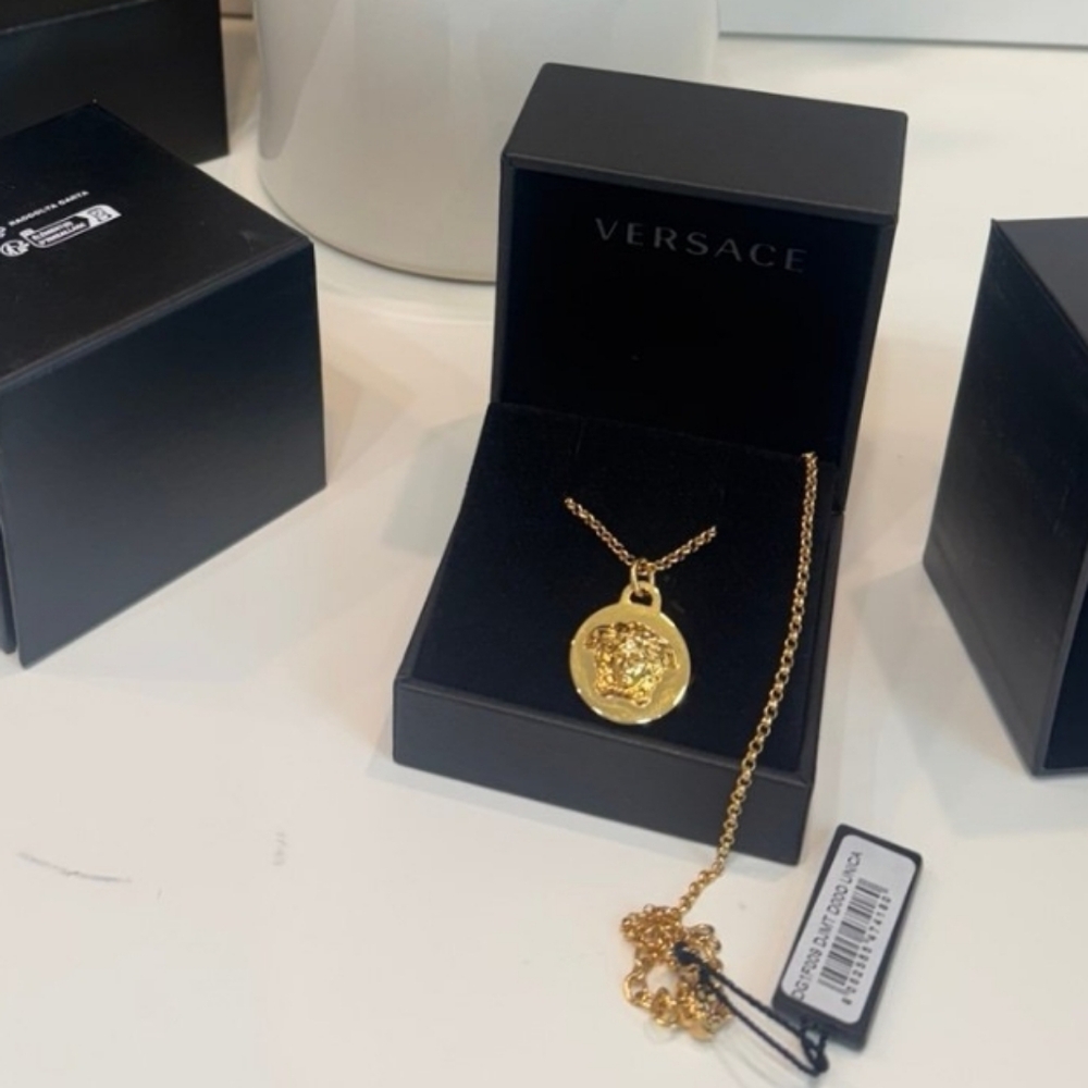 Versace Gold Medallion Necklace